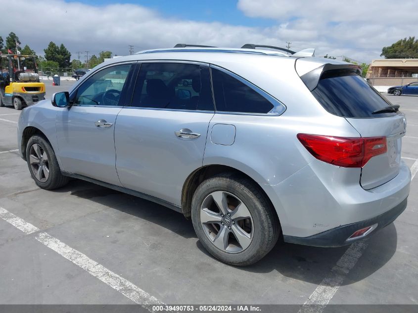 2014 Acura Mdx VIN: 5FRYD4H29EB018802 Lot: 39490753