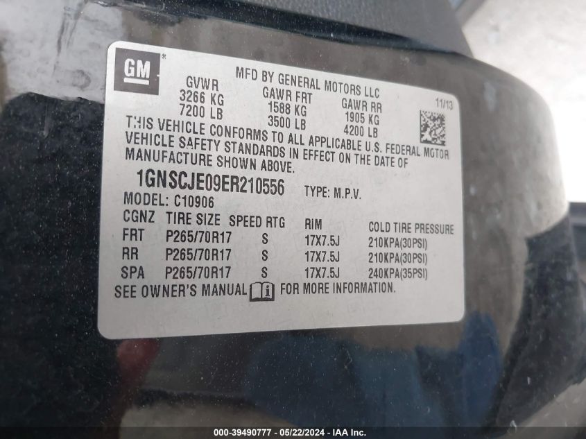 2010 Chevrolet Suburban 1500 Ls VIN: 1GNUCHE07AR260688 Lot: 39490777