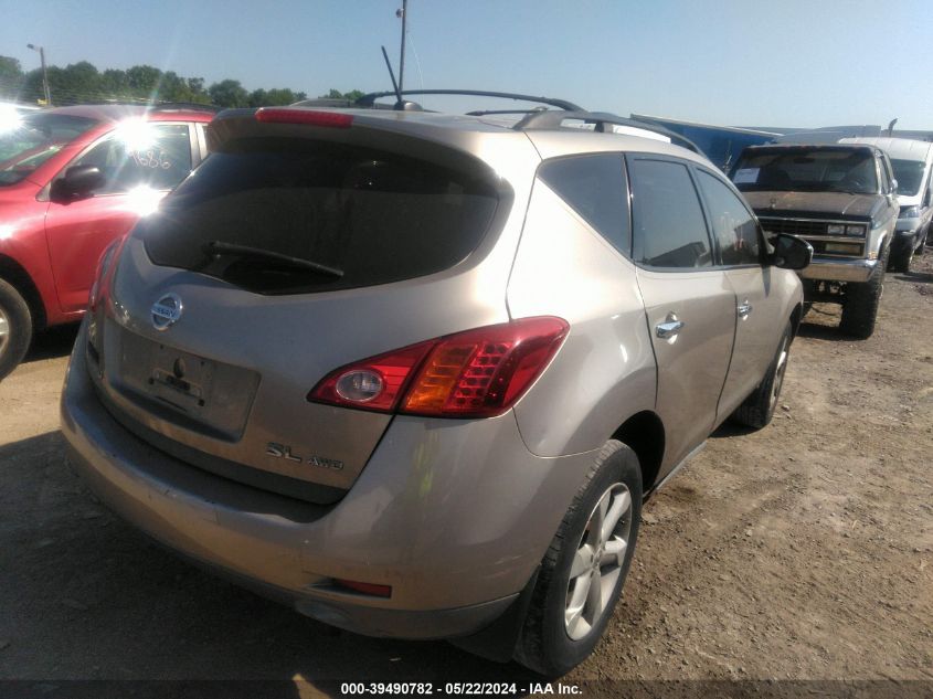 2010 Nissan Murano Sl VIN: JN8AZ1MW0AW101668 Lot: 39490782