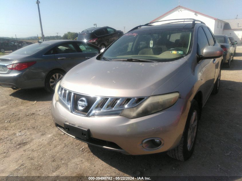 2010 Nissan Murano Sl VIN: JN8AZ1MW0AW101668 Lot: 39490782