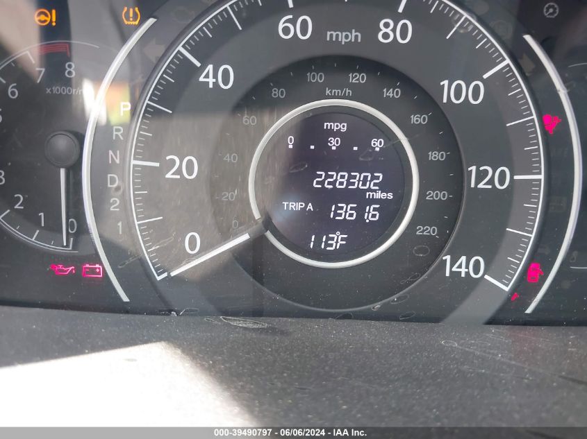 2013 Honda Cr-V Ex-L VIN: 2HKRM3H71DH513619 Lot: 39490797