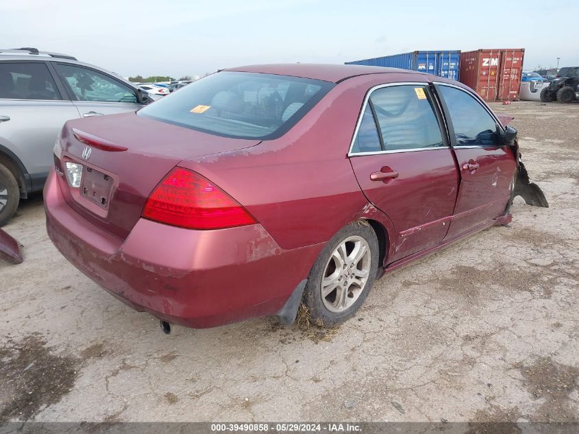 2006 Honda Accord 2.4 Se VIN: 1HGCM56376A100830 Lot: 39490858