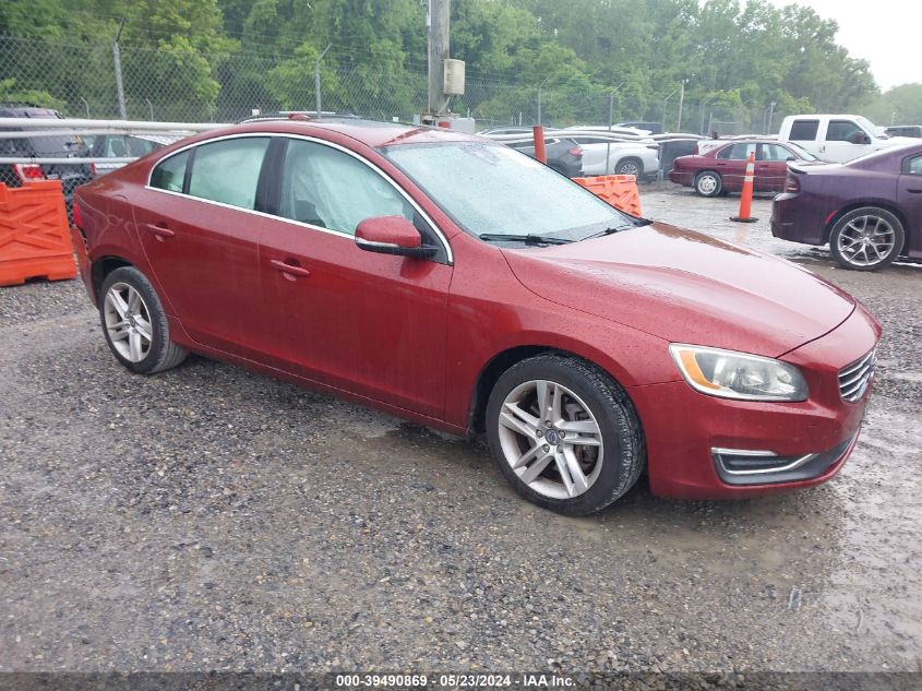 2014 Volvo S60 T5/T5 Platinum/T5 Premier/T5 Premier Plus VIN: YV1612FS5E1284121 Lot: 39490869