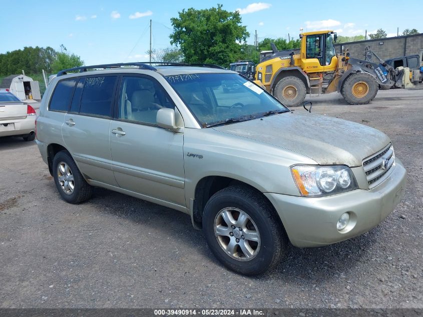 2003 Toyota Highlander Limited V6 VIN: JTEHF21A030145236 Lot: 39490914