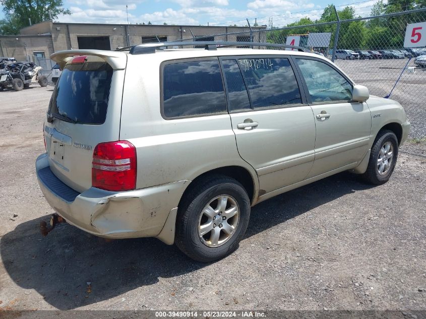 2003 Toyota Highlander Limited V6 VIN: JTEHF21A030145236 Lot: 39490914