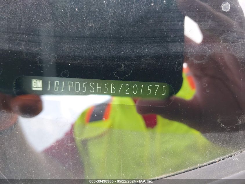 2011 Chevrolet Cruze Ls VIN: 1G1PD5SH5B7201575 Lot: 39490965