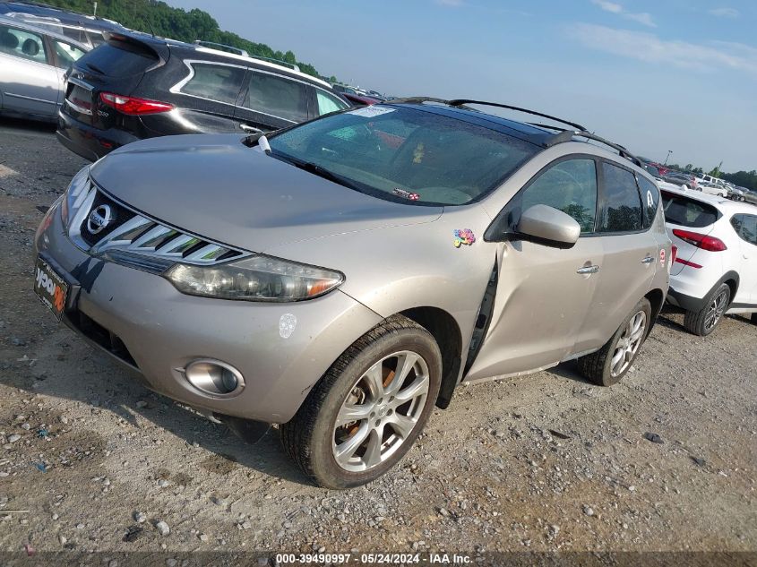 2010 Nissan Murano Sl VIN: JN8AZ1MU6AW010600 Lot: 39490997