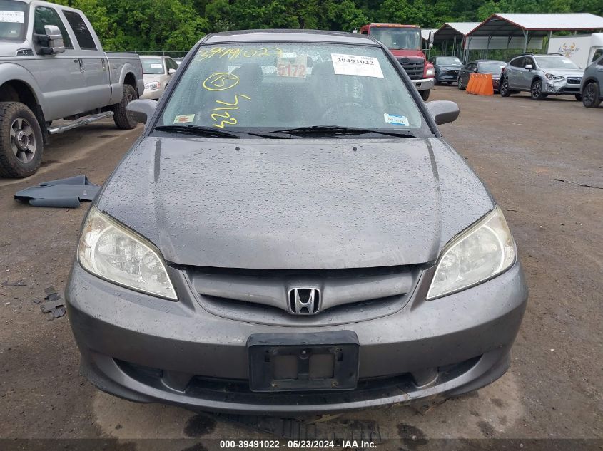 2004 Honda Civic Ex VIN: 2HGES25724H612446 Lot: 39491022