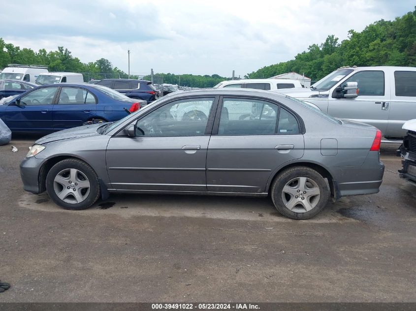 2004 Honda Civic Ex VIN: 2HGES25724H612446 Lot: 39491022