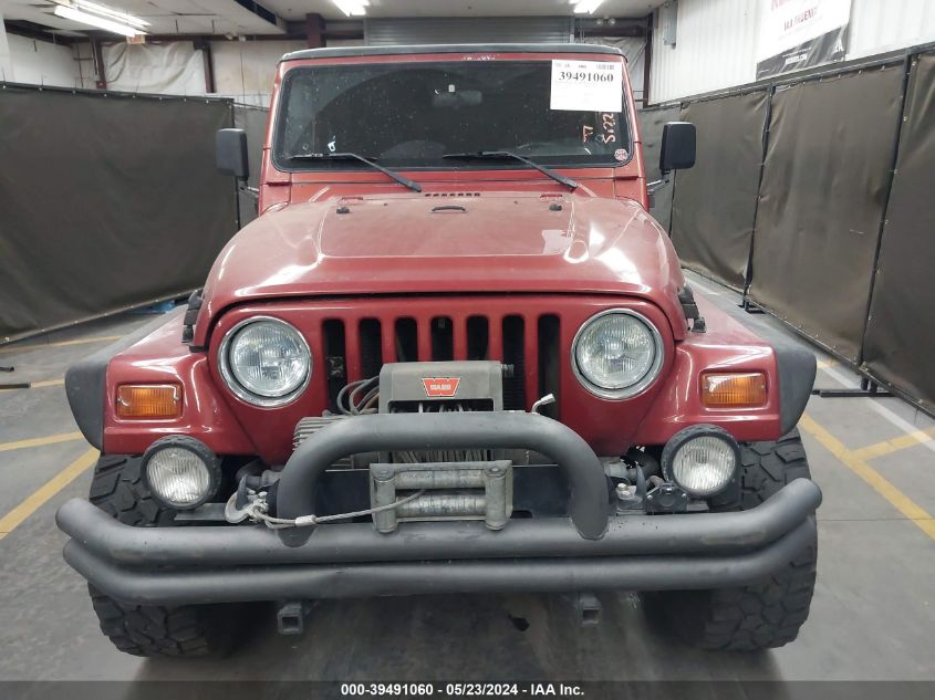 1998 Jeep Wrangler Sport VIN: 1J4FY19S0WP743247 Lot: 39491060