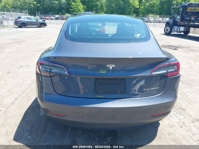 2021 Tesla Model 3 Long Range Dual Motor All-Wheel Drive VIN: 5YJ3E1EB1MF902694 Lot: 39491094