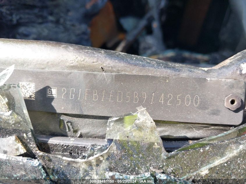2011 Chevrolet Camaro 1Lt VIN: 2G1FB1ED5B9142500 Lot: 39491150