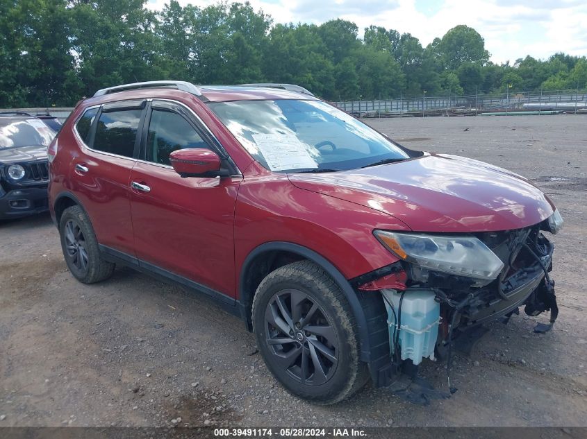 2016 Nissan Rogue Sl VIN: 5N1AT2MV3GC791738 Lot: 39491174