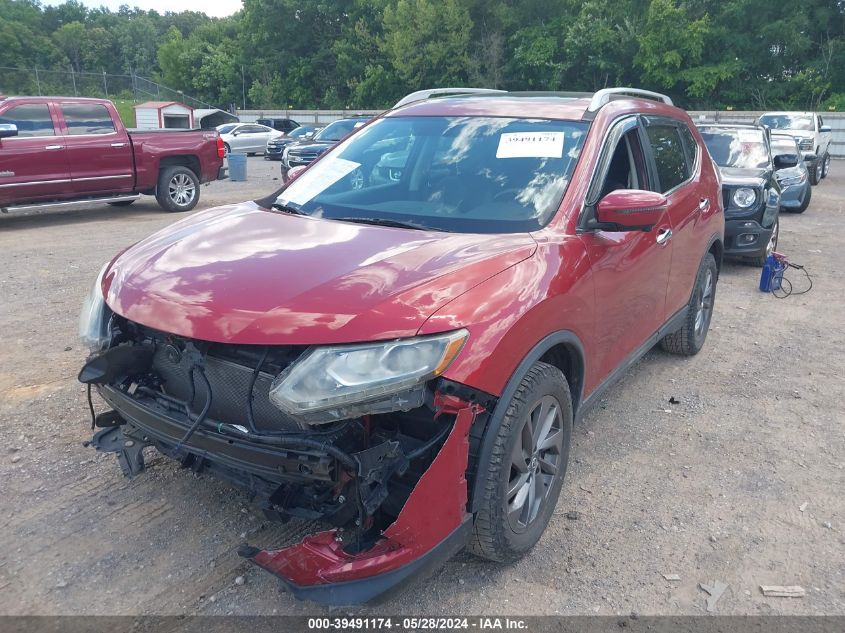 2016 Nissan Rogue Sl VIN: 5N1AT2MV3GC791738 Lot: 39491174