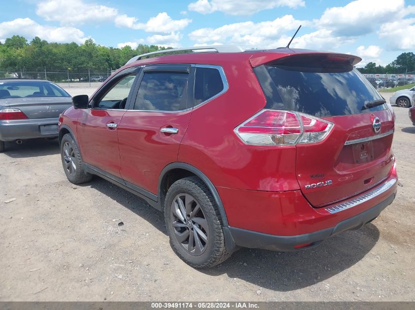 2016 Nissan Rogue Sl VIN: 5N1AT2MV3GC791738 Lot: 39491174