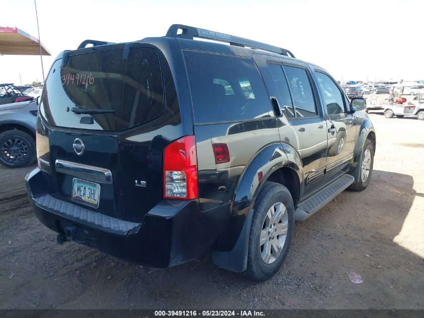 2005 Nissan Pathfinder Le VIN: 5N1AR18U25C712230 Lot: 39491216