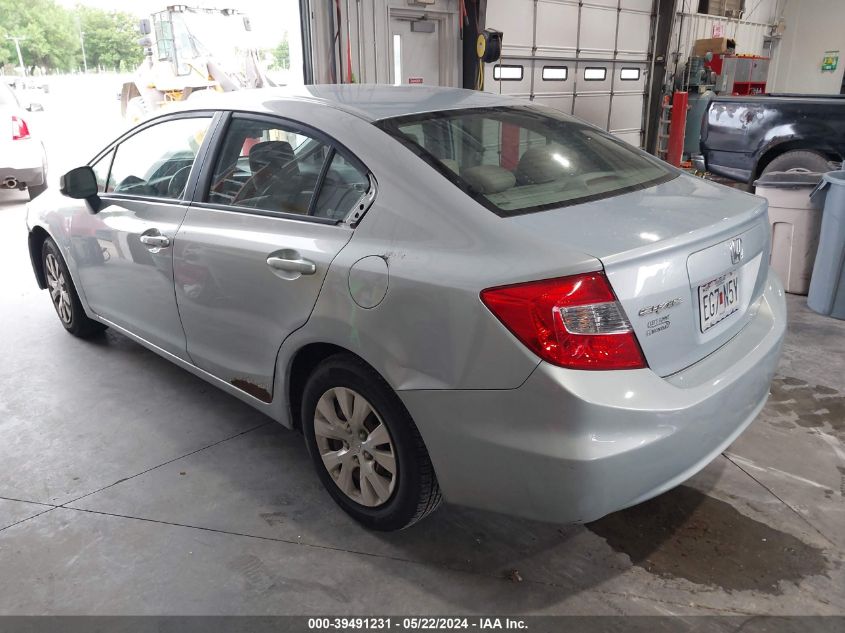 2012 Honda Civic Lx VIN: 19XFB2F51CE035192 Lot: 39491231