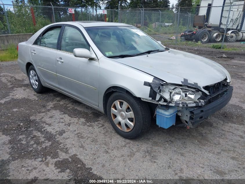 2002 Toyota Camry Le VIN: 4T1BE32K82U599862 Lot: 39491246