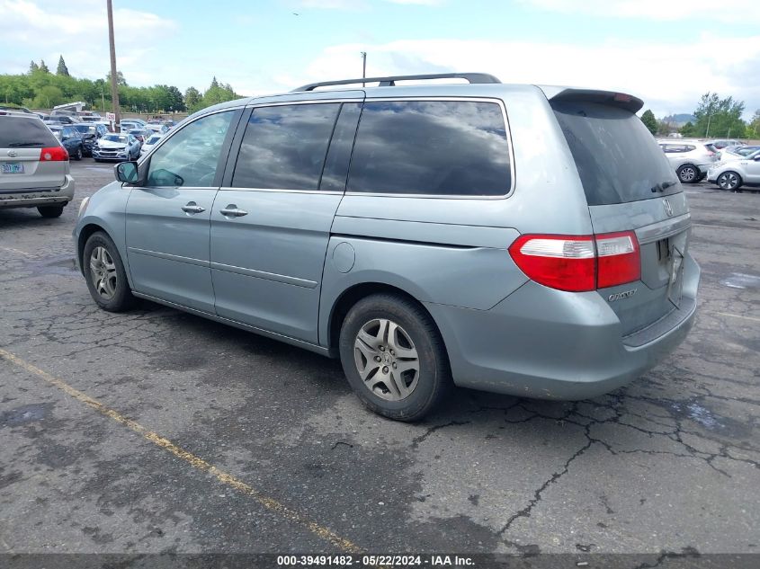 2007 Honda Odyssey Ex-L VIN: 5FNRL38787B029825 Lot: 39491482