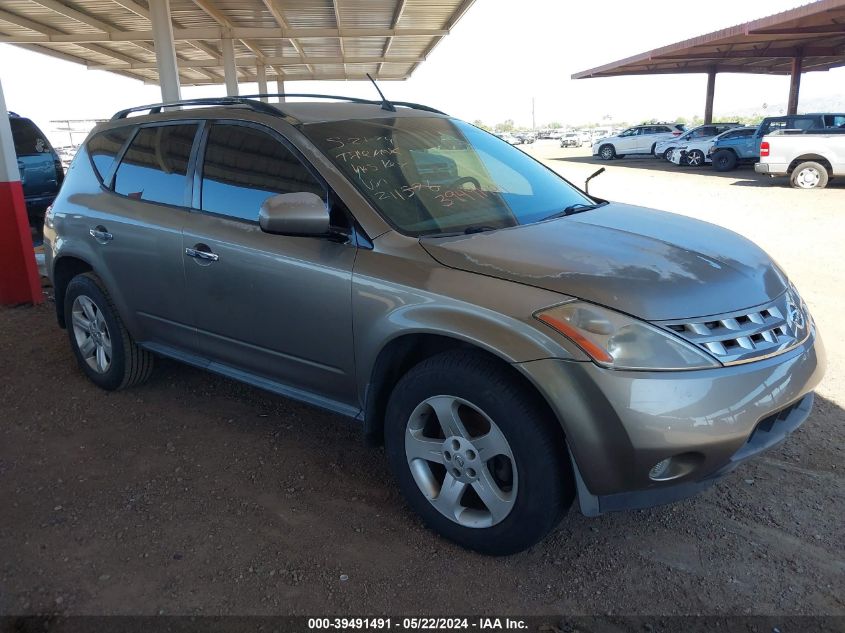 2004 Nissan Murano Sl VIN: JN8AZ08TX4W211576 Lot: 39491491