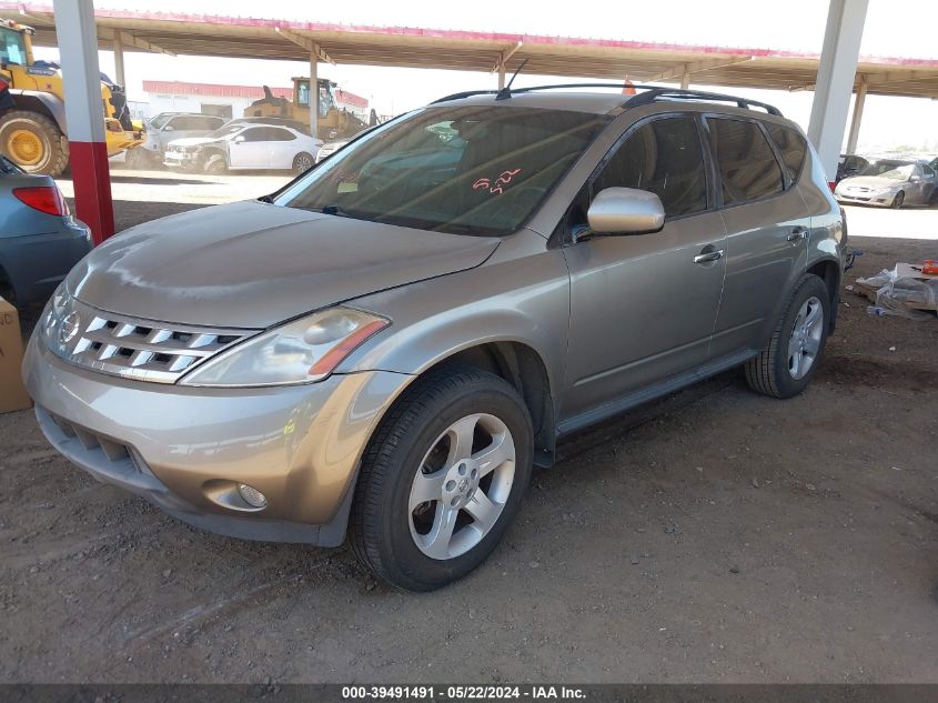 2004 Nissan Murano Sl VIN: JN8AZ08TX4W211576 Lot: 39491491