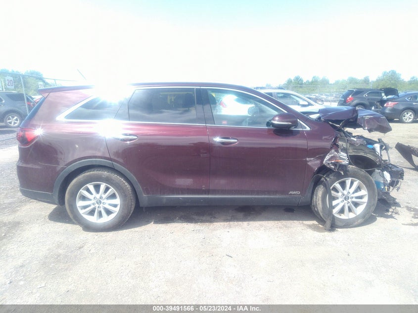 2020 Kia Sorento 2.4L Lx VIN: 5XYPGDA33LG623427 Lot: 39491566