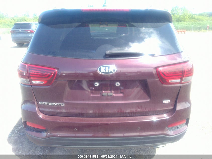2020 Kia Sorento 2.4L Lx VIN: 5XYPGDA33LG623427 Lot: 39491566