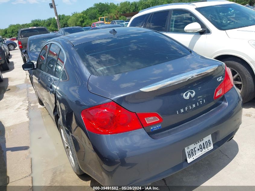 2011 Infiniti G25 Journey VIN: JN1DV6AP1BM601840 Lot: 39491582