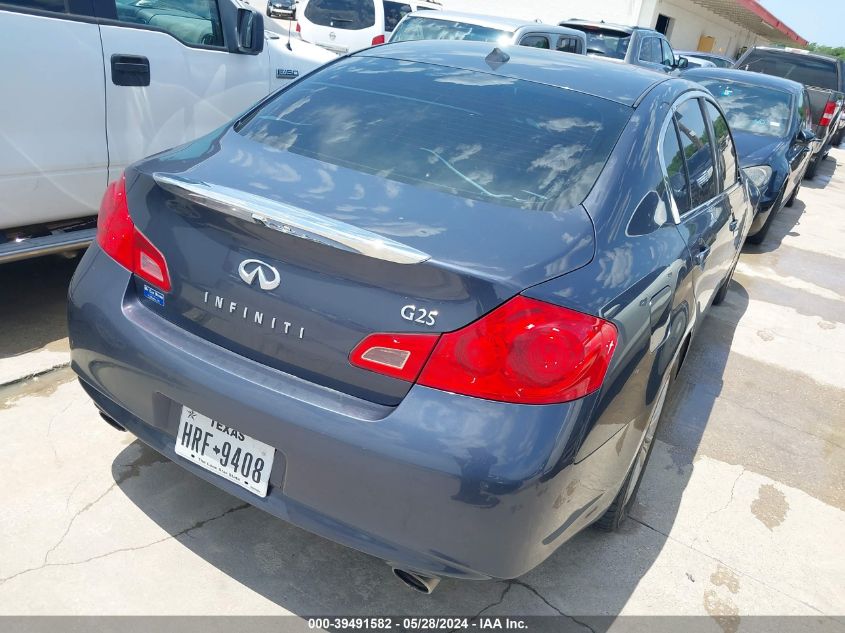 2011 Infiniti G25 Journey VIN: JN1DV6AP1BM601840 Lot: 39491582