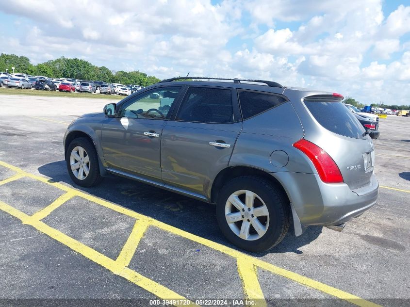 2007 Nissan Murano Sl VIN: JN8AZ08T27W511746 Lot: 39491720