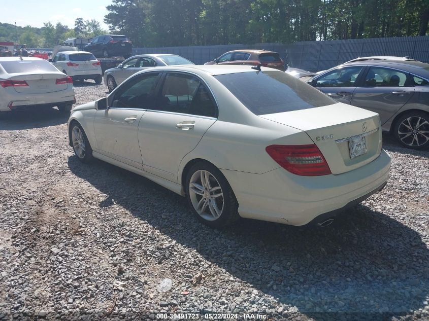 2012 Mercedes-Benz C 300 VIN: WDDGF8BBXCR192723 Lot: 39491723