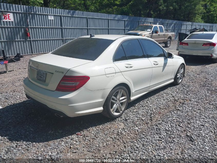 2012 Mercedes-Benz C 300 VIN: WDDGF8BBXCR192723 Lot: 39491723