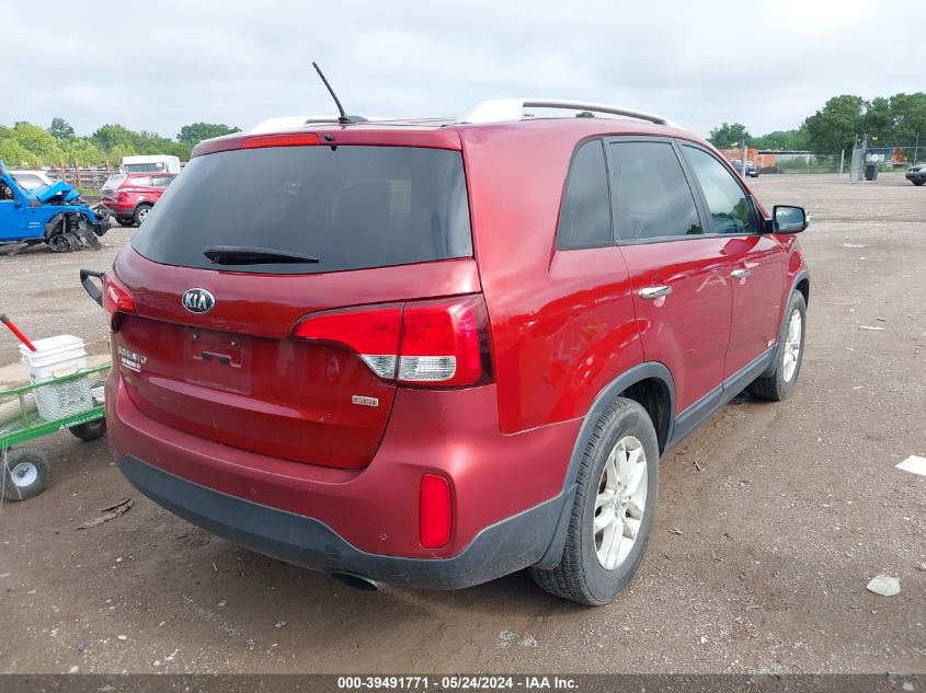 2014 Kia Sorento Lx V6 VIN: 5XYKTDA77EG505022 Lot: 39491771