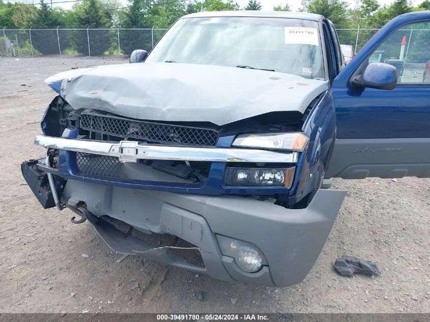 2002 Chevrolet Avalanche 1500 VIN: 3GNEK13T62G346622 Lot: 39491780