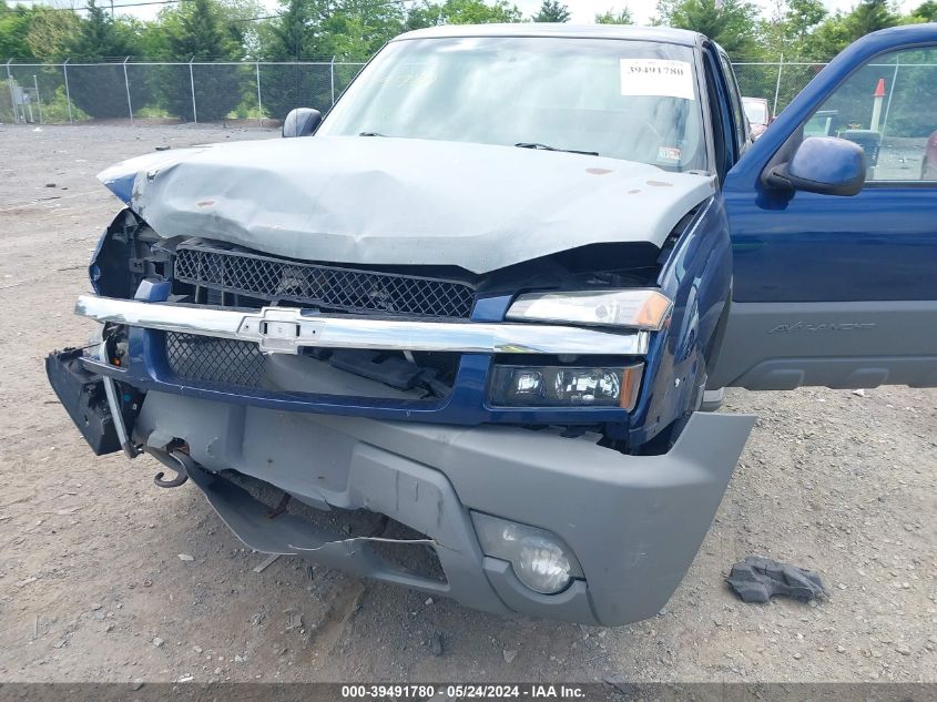 2002 Chevrolet Avalanche 1500 VIN: 3GNEK13T62G346622 Lot: 39491780