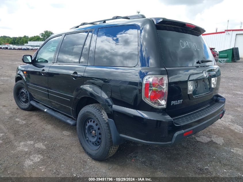 2007 Honda Pilot Ex-L VIN: 5FNYF18527B019782 Lot: 39491796