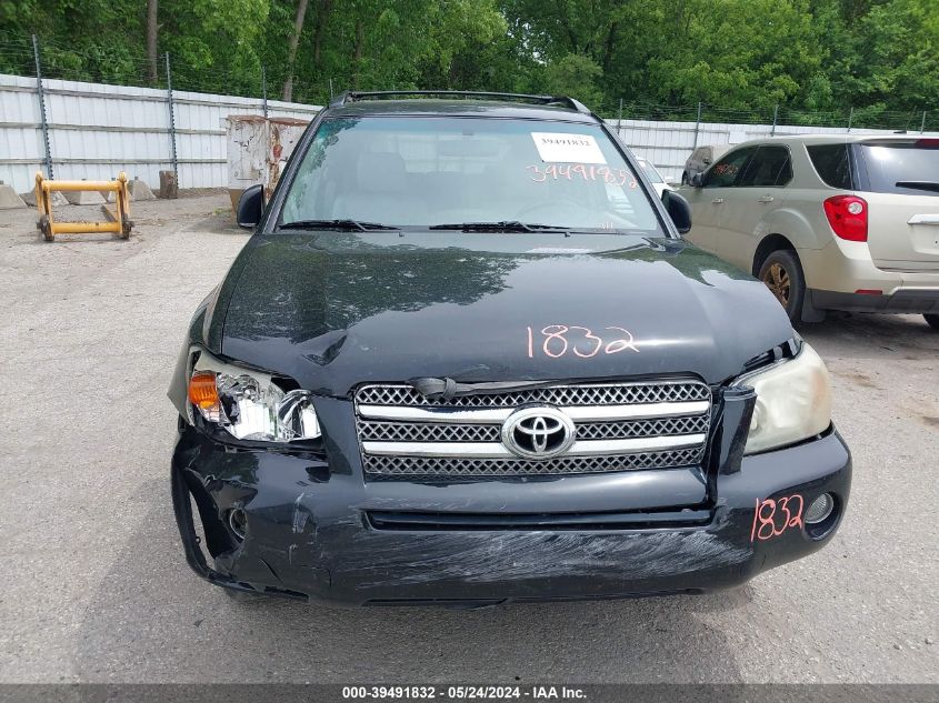 2006 Toyota Highlander Hybrid V6 VIN: JTEEW21A260033786 Lot: 39491832