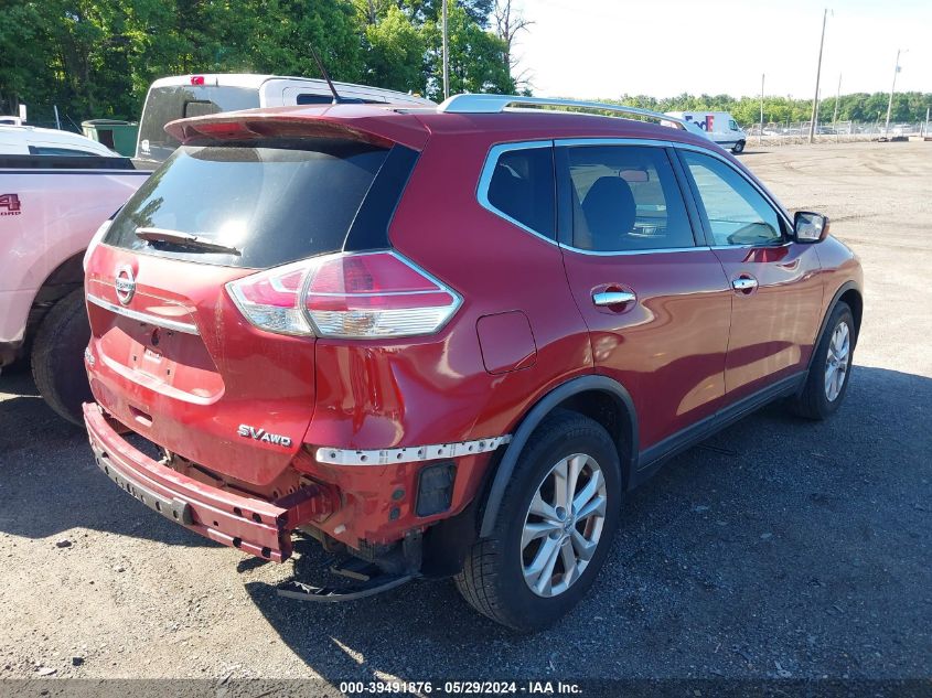 2016 Nissan Rogue Sv VIN: KNMAT2MVXGP668158 Lot: 39491876