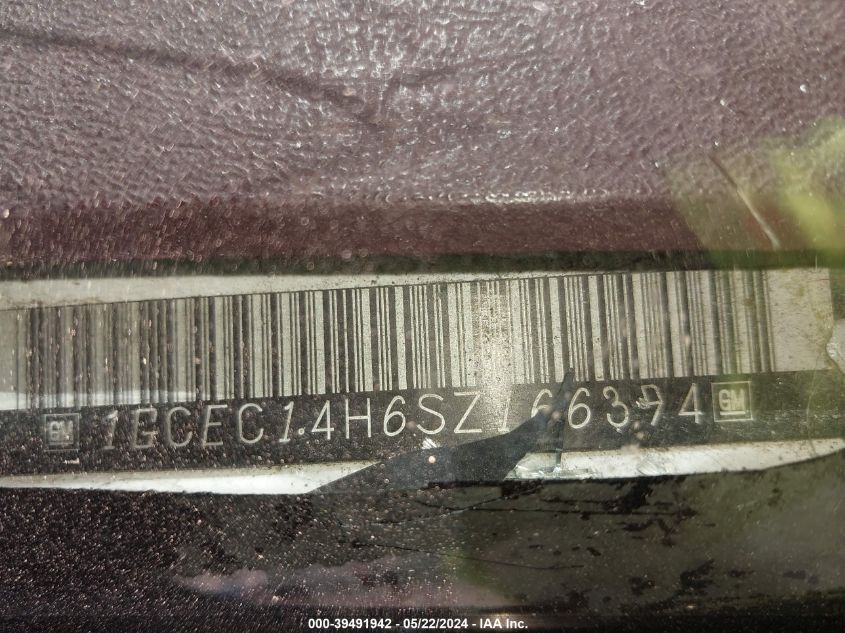 1995 Chevrolet Gmt-400 C1500 VIN: 1GCEC14H6SZ166394 Lot: 39491942