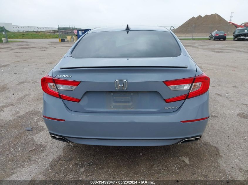 2021 Honda Accord Sport VIN: 1HGCV1F38MA086391 Lot: 39492047