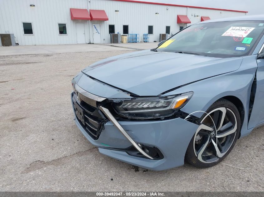 2021 Honda Accord Sport VIN: 1HGCV1F38MA086391 Lot: 39492047