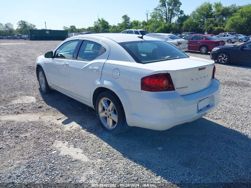 2013 Dodge Avenger Sxt VIN: 1C3CDZCB1DN628617 Lot: 39492092