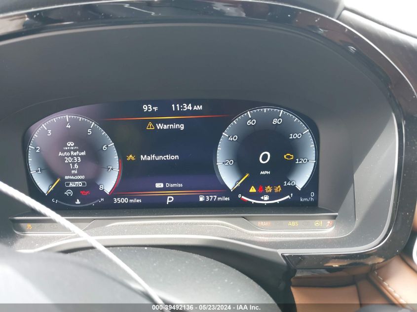 2024 Infiniti Qx60 Sensory VIN: 5N1DL1GS6RC338225 Lot: 39492136