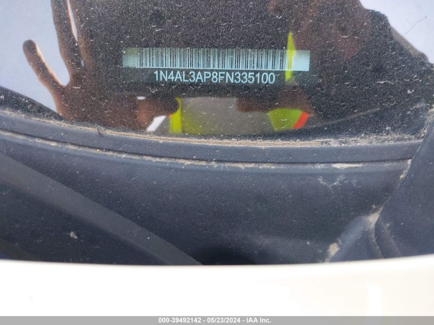 2015 Nissan Altima 2.5/S/Sv/Sl VIN: 1N4AL3AP8FN335100 Lot: 39492142