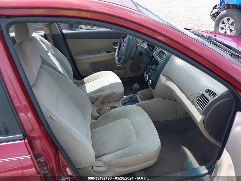 2009 Kia Spectra Ex VIN: KNAFE222195642777 Lot: 39492190