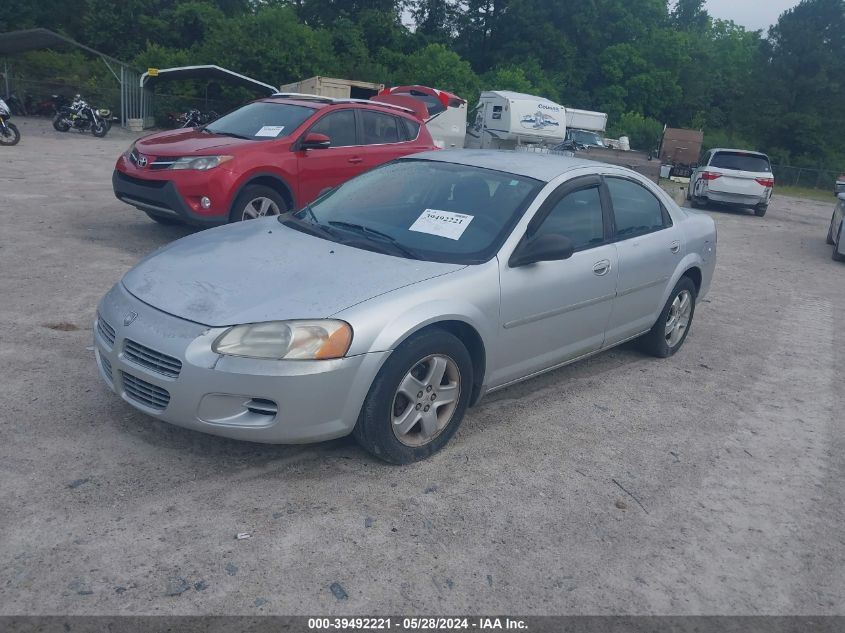 2002 Dodge Stratus Se Plus VIN: 1B3EL46XX2N345309 Lot: 39492221