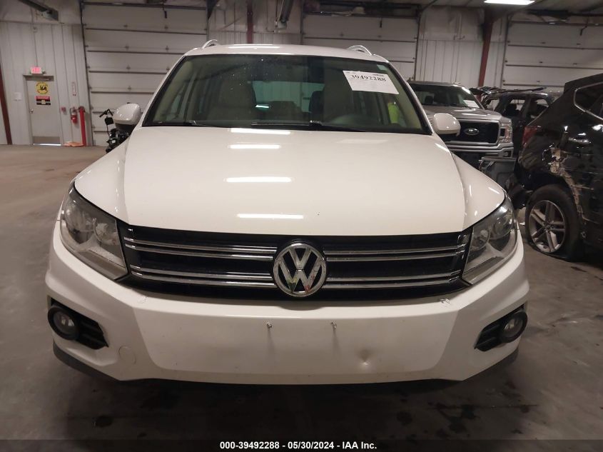 2012 Volkswagen Tiguan Se VIN: WVGAV7AX1CW526497 Lot: 39492288