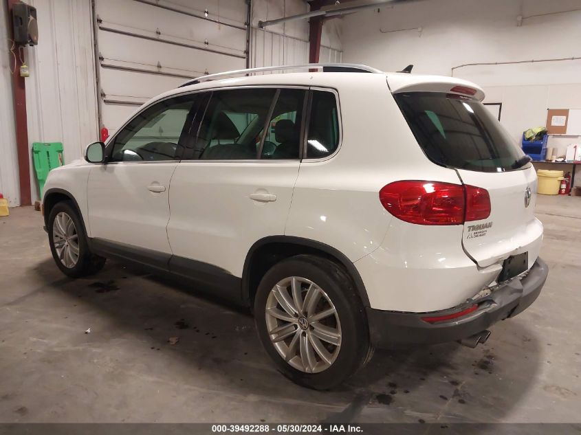 2012 Volkswagen Tiguan Se VIN: WVGAV7AX1CW526497 Lot: 39492288