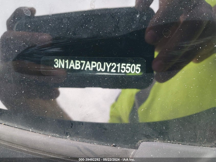 2018 Nissan Sentra Sv VIN: 3N1AB7AP0JY215505 Lot: 39492292