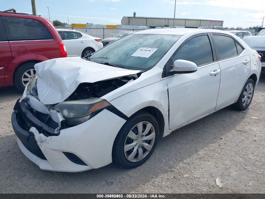 2014 Toyota Corolla Le VIN: 2T1BURHE4EC200586 Lot: 39492403